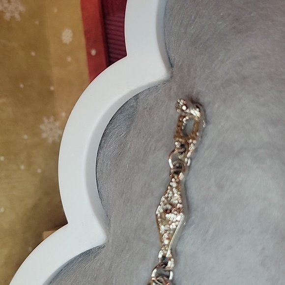 Silver-toned + Blue Bead bracelet - Picture 3 of 6